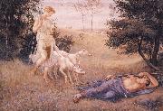 Walter Crane Diana and Endymion oil on canvas